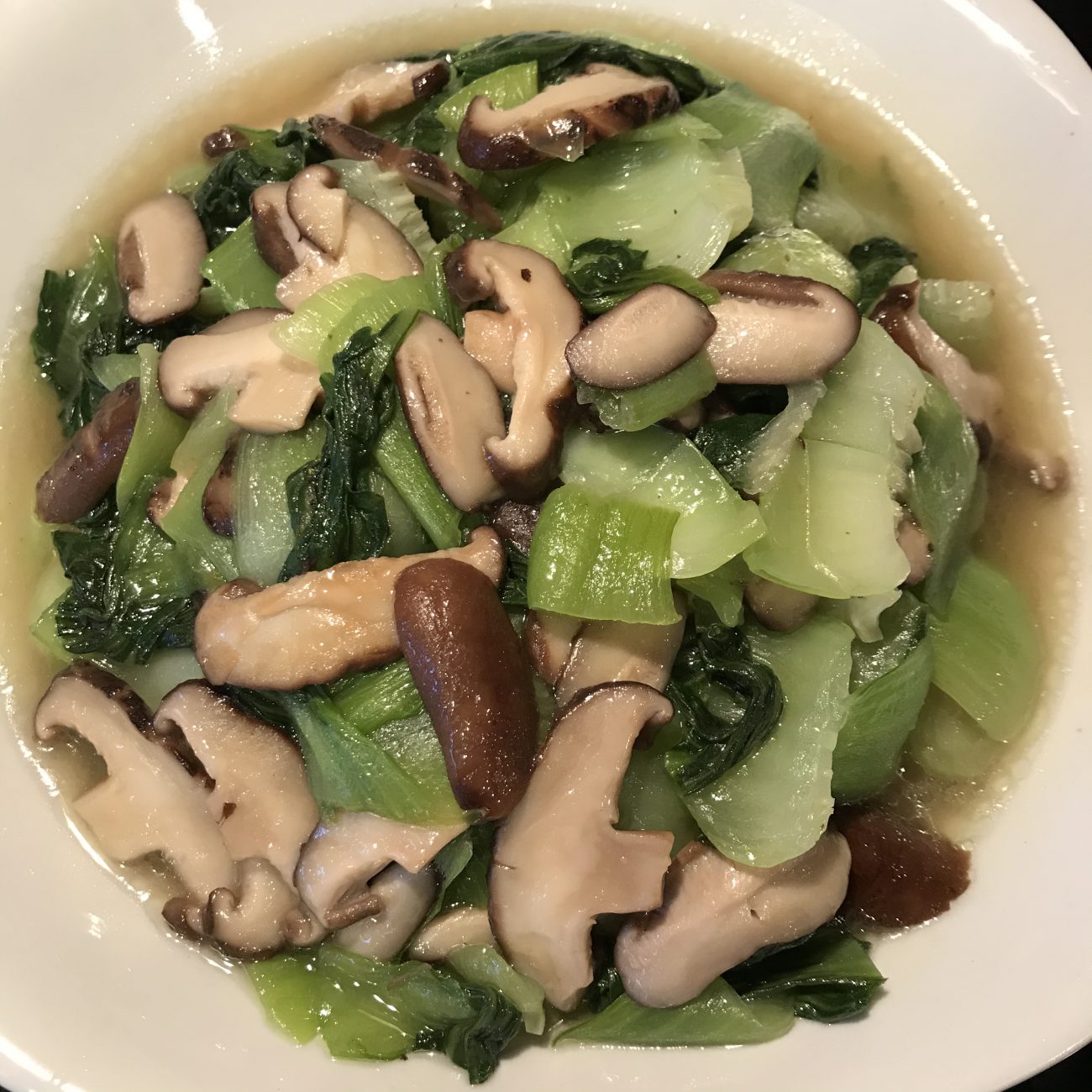 Grill Bokchoy with Shiitake mushrooms