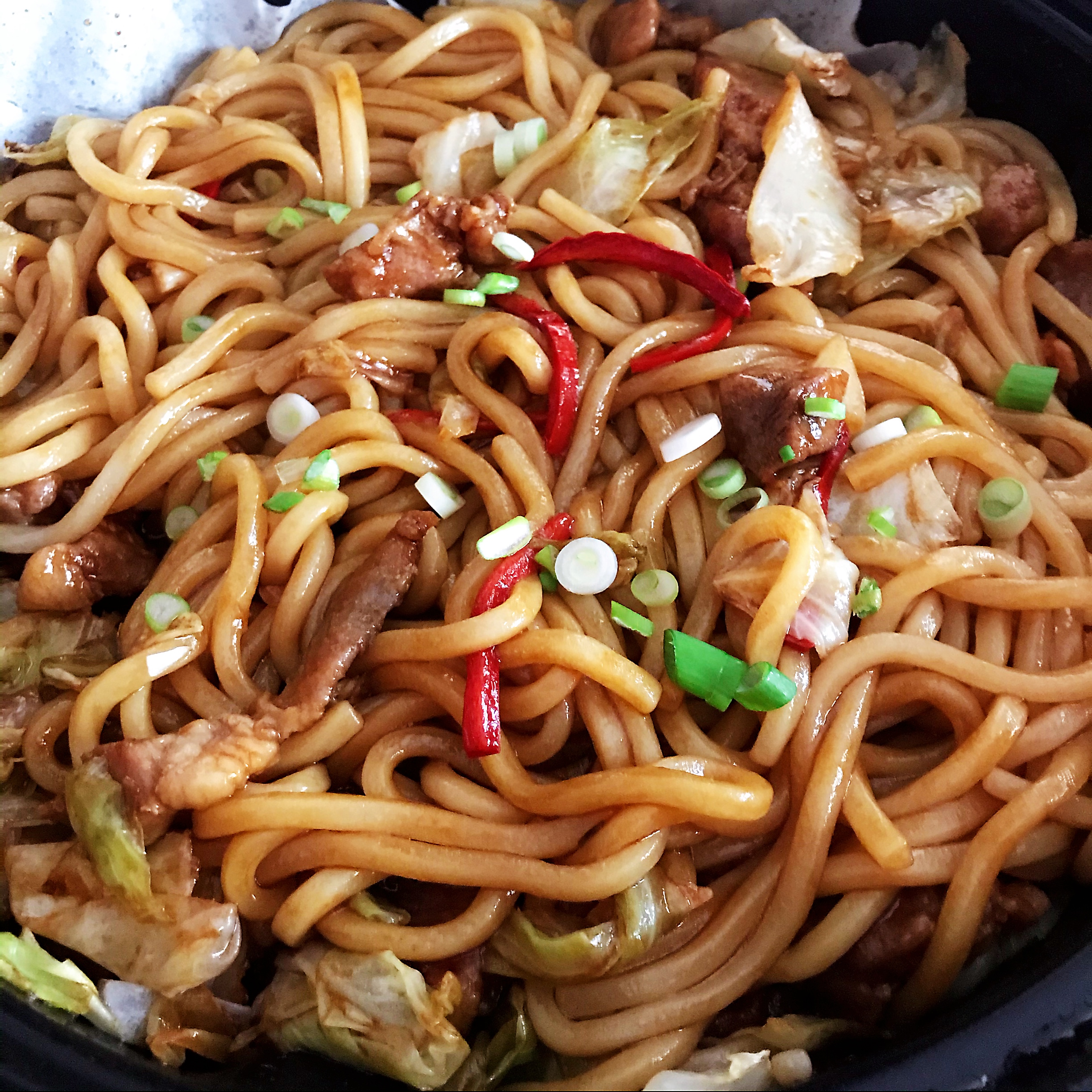 Cabbage Pork fried Udon AirGO recipes by EZCuisine