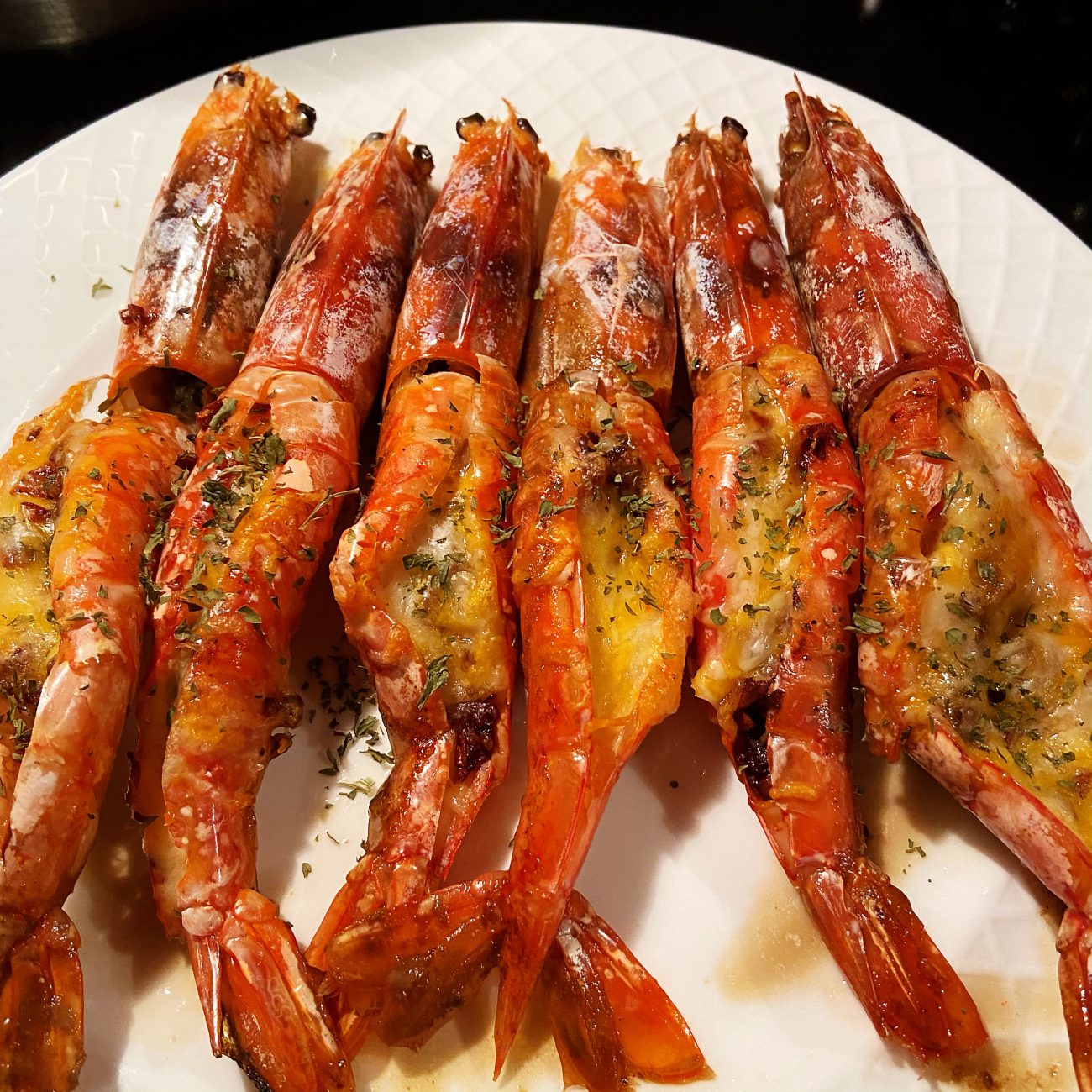 Cheese Garlic Butter Baked Argentina Red Shrimp